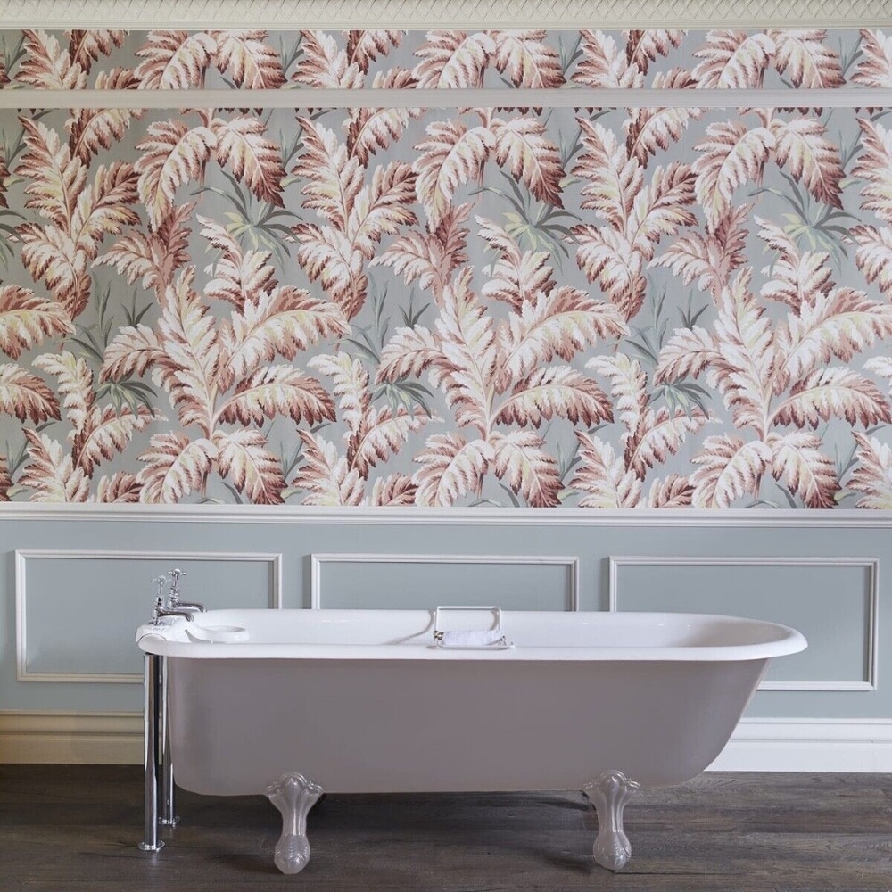 House of Hackney Eau De Nil Pluma Wallpaper-A